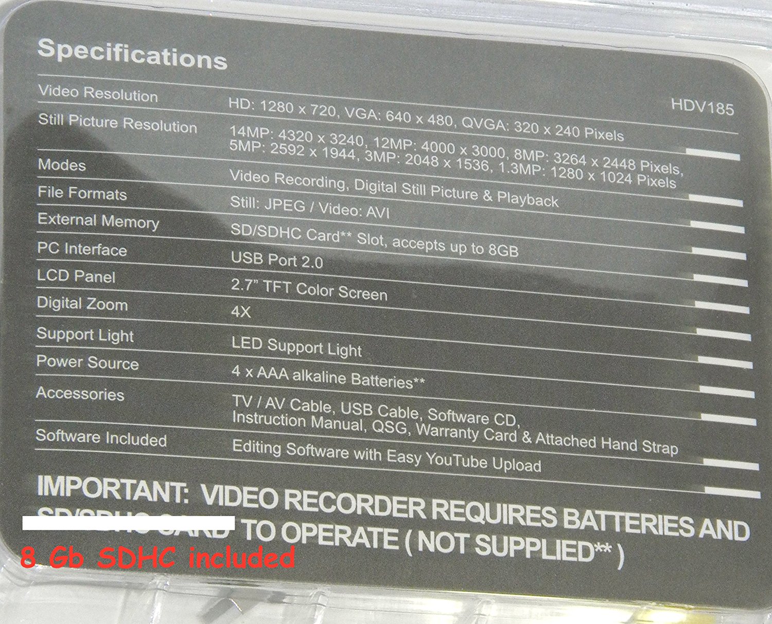 Jazz 14MP Digital Camera/Camcorder N6 free image download