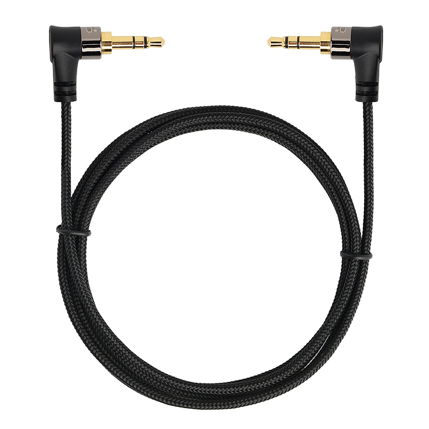 KabelDirekt 1 foot 3.5mm to 3.5mm Stereo / Audio Cable, nylon-braided ...