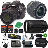Nikon D7100 DSLR - International Version (No Warranty), 18-55mm f/3.5-5.6 DX VR, Nikon 70-300mm f/4-5.6G Nikkor...