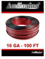Audiopipe 100' Feet 16 GA Gauge Red Black 2 Conductor Speaker Wire Audio Cable