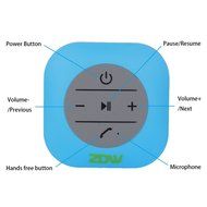 Wireless Bluetooth Shower Speaker , ZDW Outdoor 3.0 Waterproof Speakers with 3W Suction Cup Mic Hands-Free Speakerphone... N8