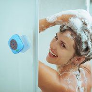 Wireless Bluetooth Shower Speaker , ZDW Outdoor 3.0 Waterproof Speakers with 3W Suction Cup Mic Hands-Free Speakerphone... N9