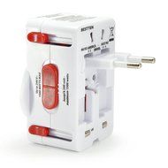 Bestten 3 Outlet Portable Travel Surge Protector with 2.4A Dual USB Charging Ports, 18in Cord, ETL Listed, White N46