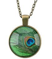 Frybrid Women Heart Leaf Key Peacock Pendant Sweater Chain Necklace N8
