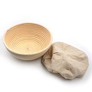 AngelaKerry 1pcs 25x25x8cm (1x1x0.3 inch) Square Banneton Brotform Square Bread Proofing Basket Handmade + Cloth... N7