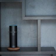 Stabl'R Speaker Stand for Amazon Echo - Protect Alexa and UE Boom - Walnut N5