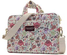 Canvaslove Black Easter Egg Patten Canvas Laptop Shoulder Bag 11 Inch 12 Inch 13 Inch Laptop Messenger Bag 13.3... N40