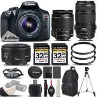 Canon EOS Rebel T6 Camera + Canon EF-S 18-55mm f/3.5-5.6 IS II Lens + Canon EF 70-300mm IS USM Lens + Canon EF... N2
