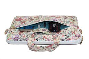 Canvaslove Black Easter Egg Patten Canvas Laptop Shoulder Bag 11 Inch 12 Inch 13 Inch Laptop Messenger Bag 13.3... N41