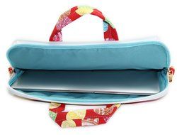 Canvaslove Black Easter Egg Patten Canvas Laptop Shoulder Bag 11 Inch 12 Inch 13 Inch Laptop Messenger Bag 13.3... N43