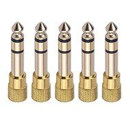 eBoot 3.5 mm Socket to 6.35 mm Jack Plug Audio Stereo Adaptor 6.35 mm 1/ 4 inch Headphone Adapter, 5 Pack N4