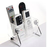 HQdeal Clear Desktop Remote Control Holder/ Organizer Media Storage - Holds up to 6 Remotes N3