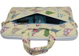 Canvaslove Black Easter Egg Patten Canvas Laptop Shoulder Bag 11 Inch 12 Inch 13 Inch Laptop Messenger Bag 13.3... N47