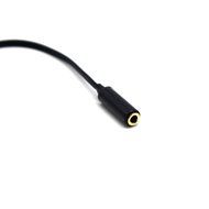 MOTONG 20CM Length 3.5mm Female to Dual 3.5 Male Mic &amp; Stereo Audio Splitter Cable for Smartphone Headset and... N2