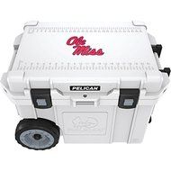 New PELICAN CC-19327-45QWT University of Mississippi Ole Miss Rebels Elite Wheeled Cooler