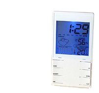 SIS indoor LCD desktop weather station with Alarm Clock,Temperature ,Humidity ,Travel Alarm Clock-White N6