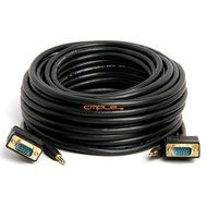 SVGA Super VGA HD15 M/M cable w/ 3.5mm Stereo Audio (Gold Plated) -50FT N2