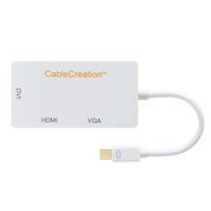 Mini DP to HDMI VGA Adapter, 2-in-1 (Two-In-One) Mini DisplayPort (Thunderbolt compatible) to HDMI/VGA converter... N19