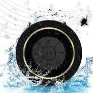 Aphse HAPBS02BK Waterproof Bluetooth Speaker with BT 4.0 FM Radio, LCD Display, Built-in Mini Mic and Hands-Free... N6