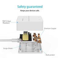 Power Strip for Travel, Reyeho 2 AC Outlet with 3 USB Travel Charging Station Smart Ports for iPhone, Laptop,... N5