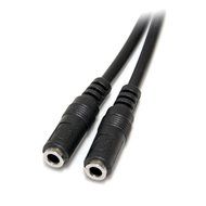 StarTech.com Black Slim Mini Jack Headphone Splitter Cable Adapter - 3.5mm Audio Mini Stereo Y Splitter - 3.5mm... N9