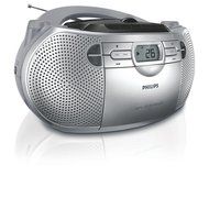 Philips AZ-1047 Boombox Sound Machine MP3 CD Player, Plays CD-R/RW with AM/FM Stereo Radio, Cassette Player and...