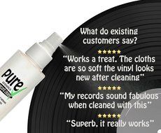 150ml Vinyl Record LP &amp; Stylus Cleaning Kit with Microfibre Cloth by Pure Organics N3