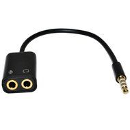 SuperWhole 3.5mm 1/8" Earphone Headset + Microphone Adapter to Stereo Audio Male PC iphone N3
