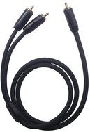 KS-WooR HIFI 1 x RCA Male to 2 x RCA Male for Digital Audio or Subwoofer, RCA to RCA Gold-Plated Connectors, KS-WooR...