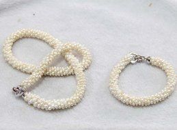 Elegant Real Freshwater Pearl Sweater Chain Set Two Way Set (A00193)