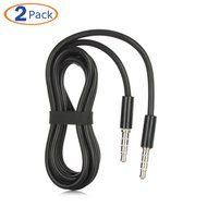 Conwork 2-Pack 3.5mm 4-Pin Universal Male to Male Auxiliary Extension Audio Stereo Cable Cord for Headphones -... N6