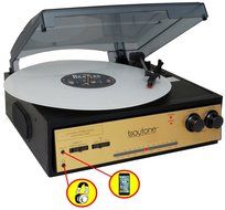 Boytone BT-13G with Bluetooth Connection 3-Speed Stereo Turntable Belt Drive 33/45/78 RPM, 2 built in Speakers... N5