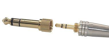 KK S3-6 2pcs 1/4" Stereo Phone Screw-On Adapter,3.5mm Plug to 6.35mm Plug ,(Sennheiser HD280, Sony MDR-7506, Senal...