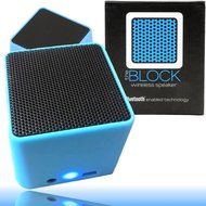 Block Universal Ultra-Portable Wireless Bluetooth Mini Speaker for Smartphones and Tablets, Powerful Sound - Blue N7