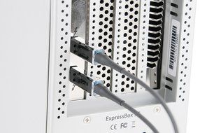 Optical Cables by CorningTM AOC-MMS4CTP030M20 ThunderboltTM Optical Cables, 30 m (100'), Black N4