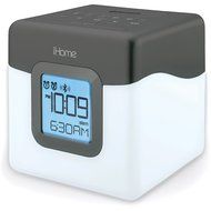 iHome Bluetooth Compact Dual Alarm Clock Radio with Large Easy to Read Backlit Display N4
