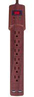 Invisiplug 6-Outlet Surge Protector with 2 USB Ports and 900 Joules Protection, Model DO004