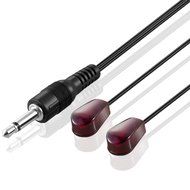 IR Infrared Emitter Extender Cable Extension (10 Feet 3M) Dual Head2 Eye 3.5mm Jack Infrared Red Transmitter Blaster... N2
