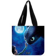 ARTSWOW Dragons Toothless How To Train Your Dragon Custom Personalize Cotton Canvas Tote Bag(2 Sides) N7