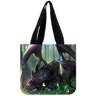 ARTSWOW Dragons Toothless How To Train Your Dragon Custom Personalize Cotton Canvas Tote Bag(2 Sides) N10