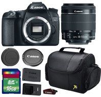Canon 70D DSLR Camera + 18-55mm f/3.5-5.6 IS STM Lens + 16 GB SDHC Memory Card + Front Lens Cap + Rear Lens Cap...