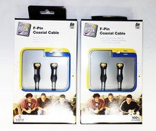 4 Pack - Monster F-Pin 6 Foot Coaxial Video Cables (No Frills Packaging) N2