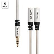 GearIT Pro Series Gold Plated 3.5mm Auxiliary Audio Stereo Y Headphone Splitter Extension Male to Female Cable... N14
