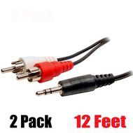 iMBAPrice&reg; 50 Feet 3.5mm Stereo Male to Two RCA Male Splitter Cable N3