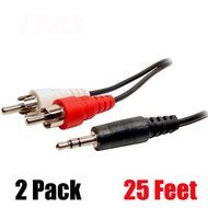 iMBAPrice&reg; 50 Feet 3.5mm Stereo Male to Two RCA Male Splitter Cable N4