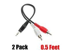 iMBAPrice&reg; 50 Feet 3.5mm Stereo Male to Two RCA Male Splitter Cable N5