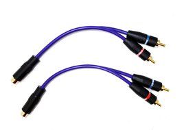 Monster Cable ILJRY C-1 F Single Female RCA to Dual Male RCA Y-Adapter Pair N3