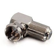 Cables to Go 40669 Right Angle F-type Adapter (Silver), 10 pk N2