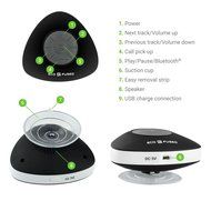 Waterproof Bluetooth Shower Speakers (2 pack) - IPX4 Certified - For use in Bathroom, Kitchen, Car, Outdoors,... N7