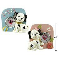 Dalmatian Puppy Clocks Set of 2 - 4.75&quot; in height